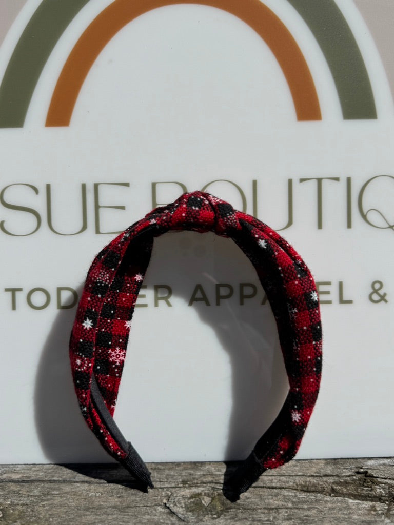 HOLIDAY PLAID HEADBAND