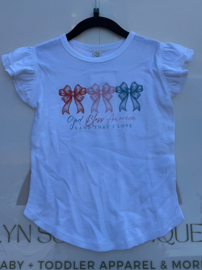 GOD BLESS USA RUFFLE TANK