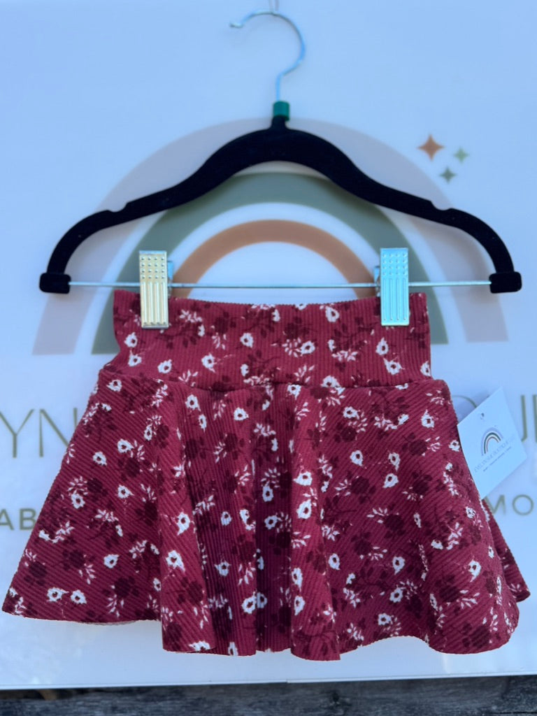 FALL FLORAL SKIRT