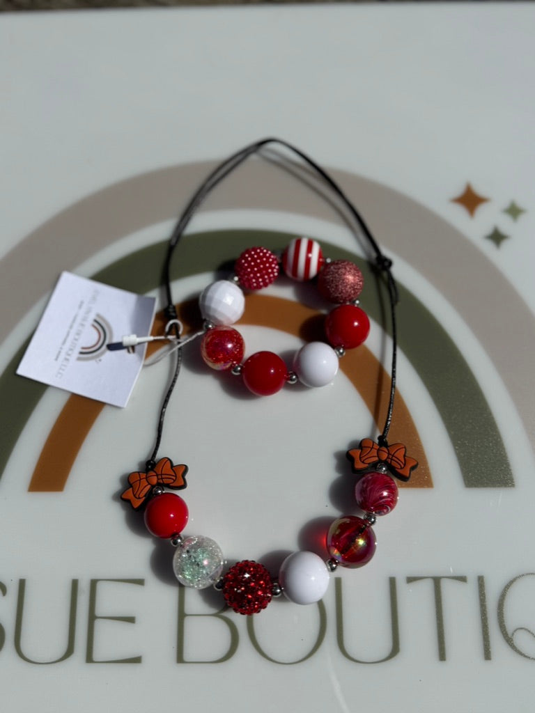 BASKETBALL NECKLACE SET