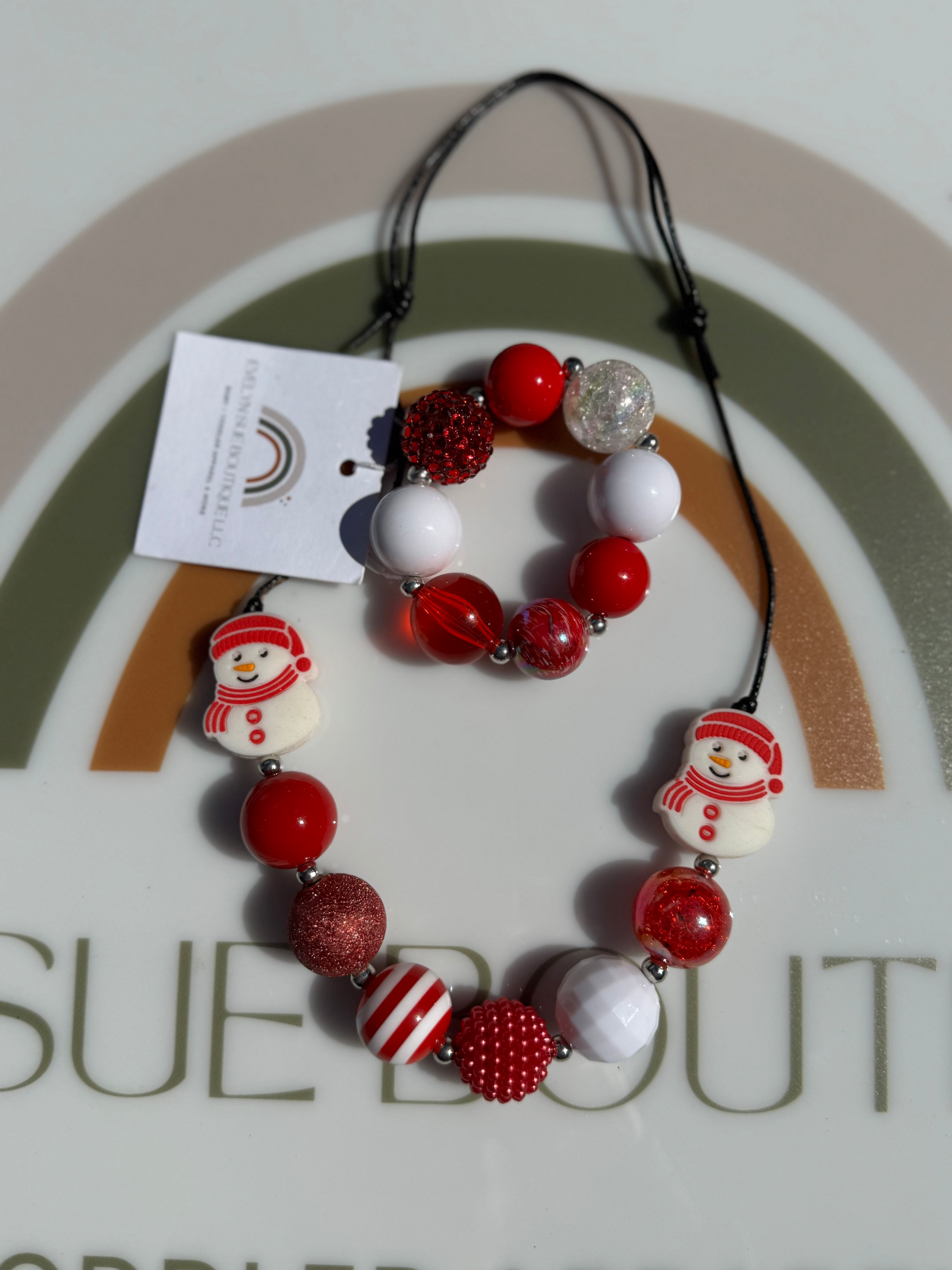 SNOWMAN NECKLACE SET