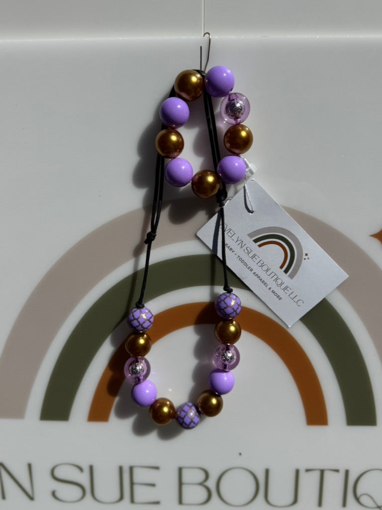 PURPLE GOLD NECKLACE SET