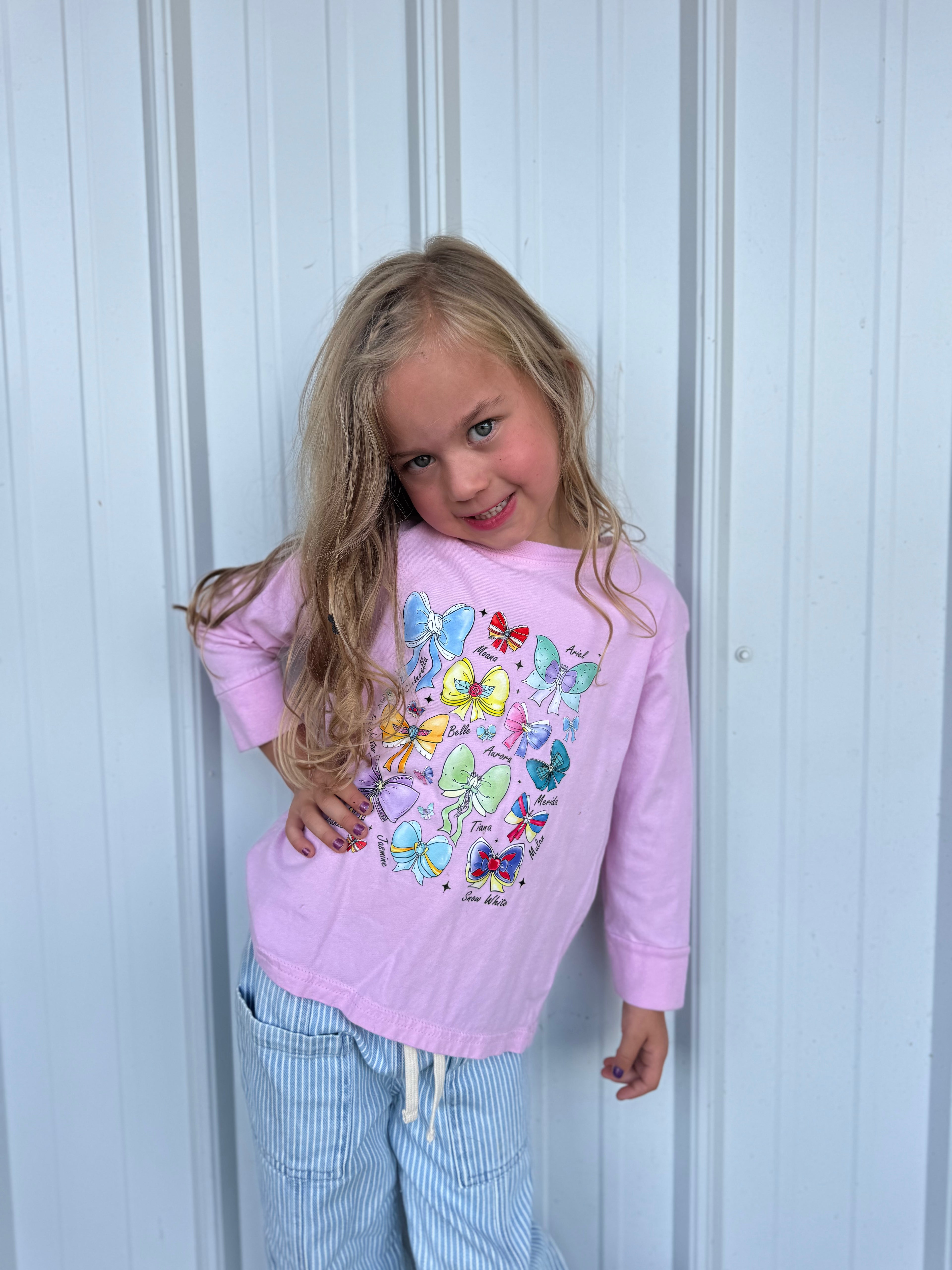 PRINCESS BOWS LS TEE