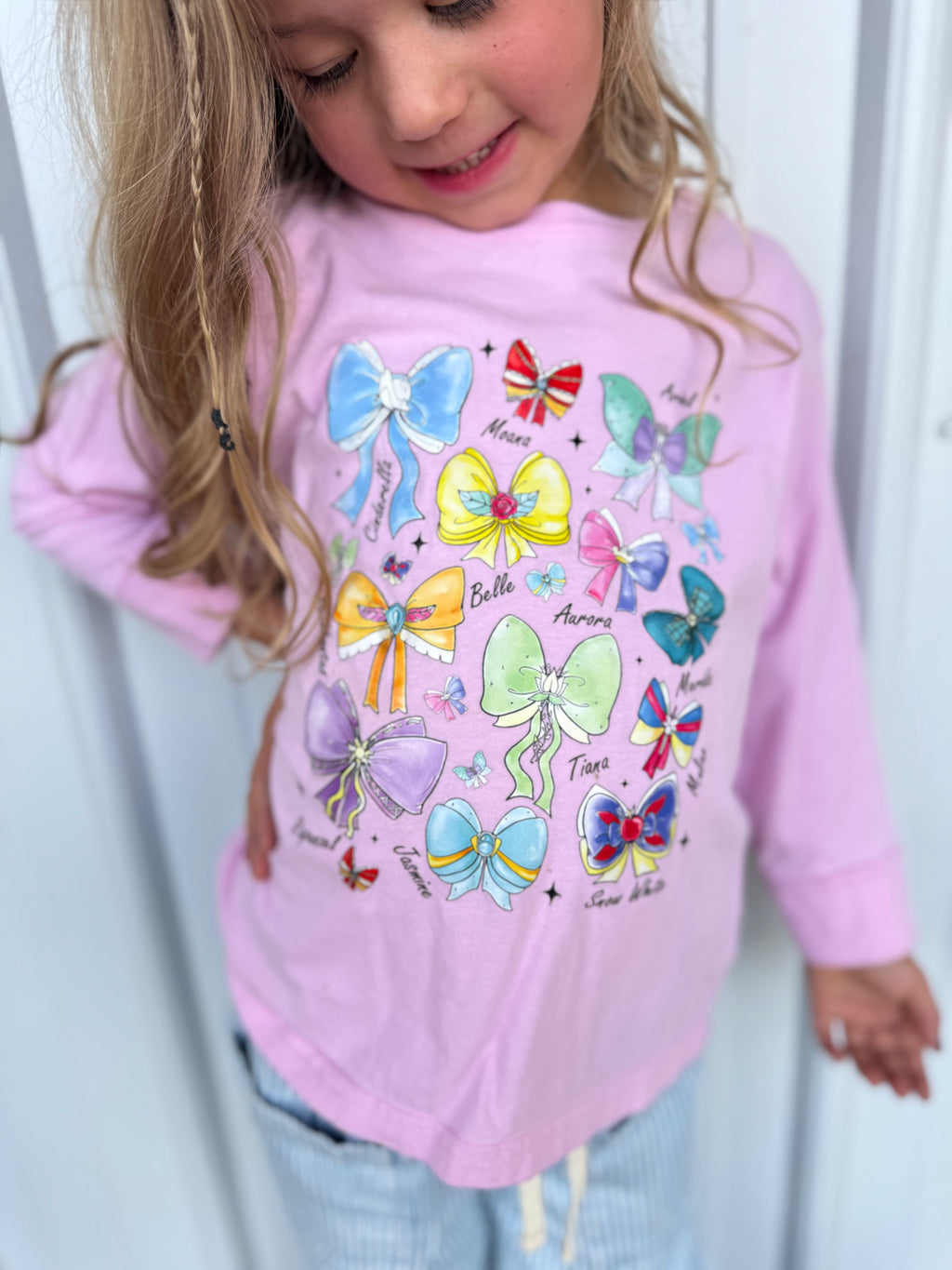 PRINCESS BOWS LS TEE