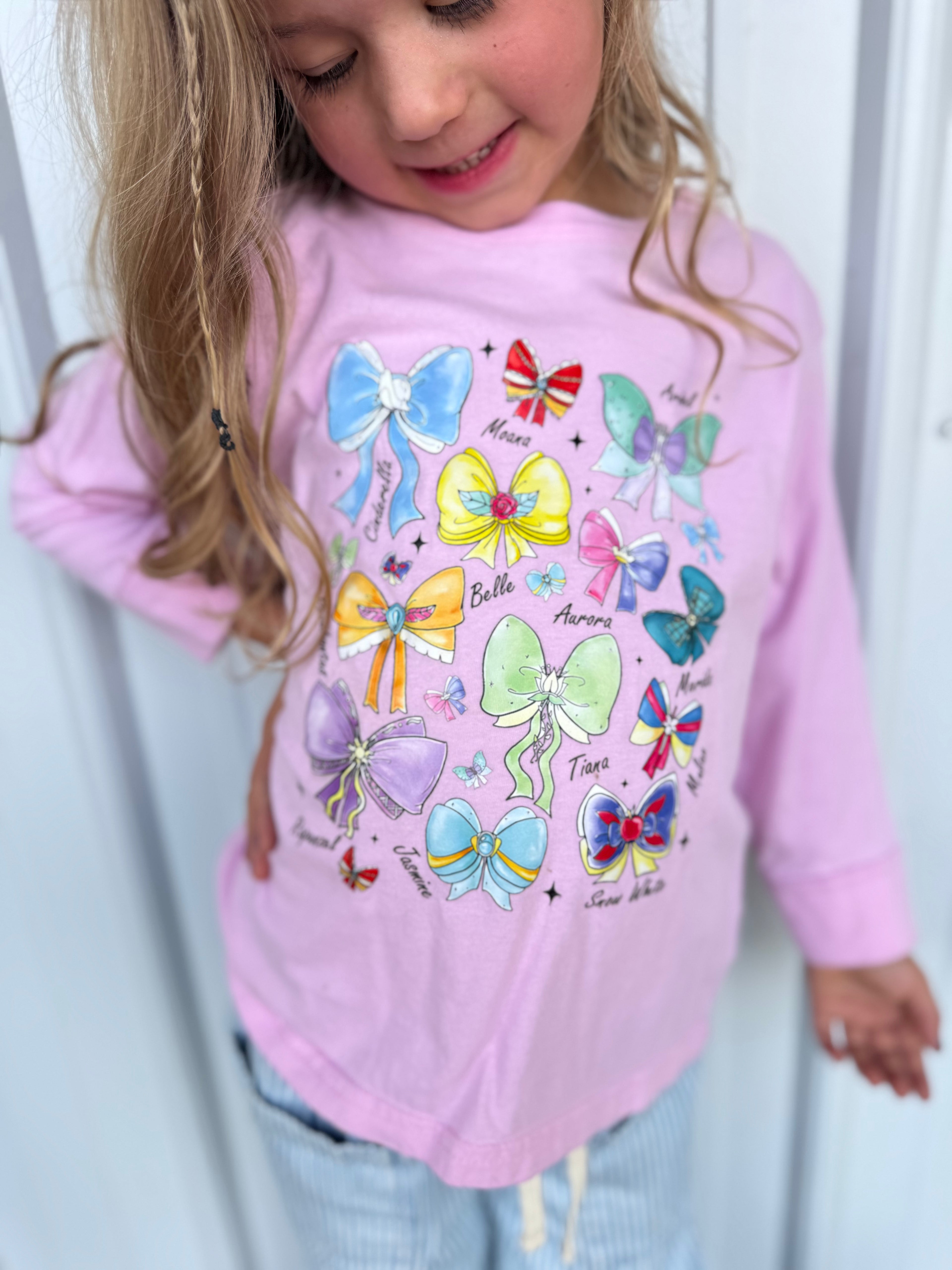 PRINCESS BOWS LS TEE