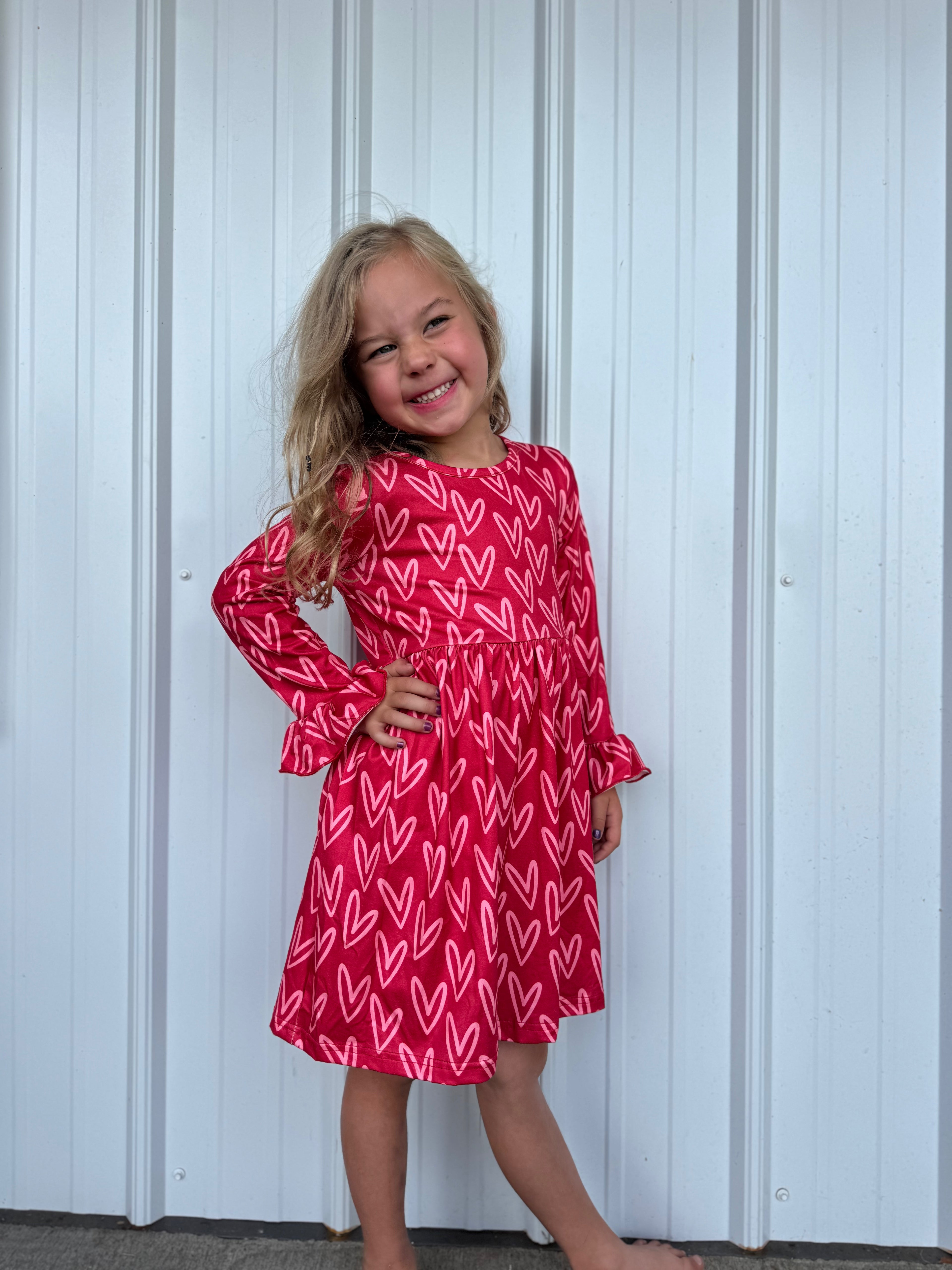 GIRLY GIRL HEART DRESS